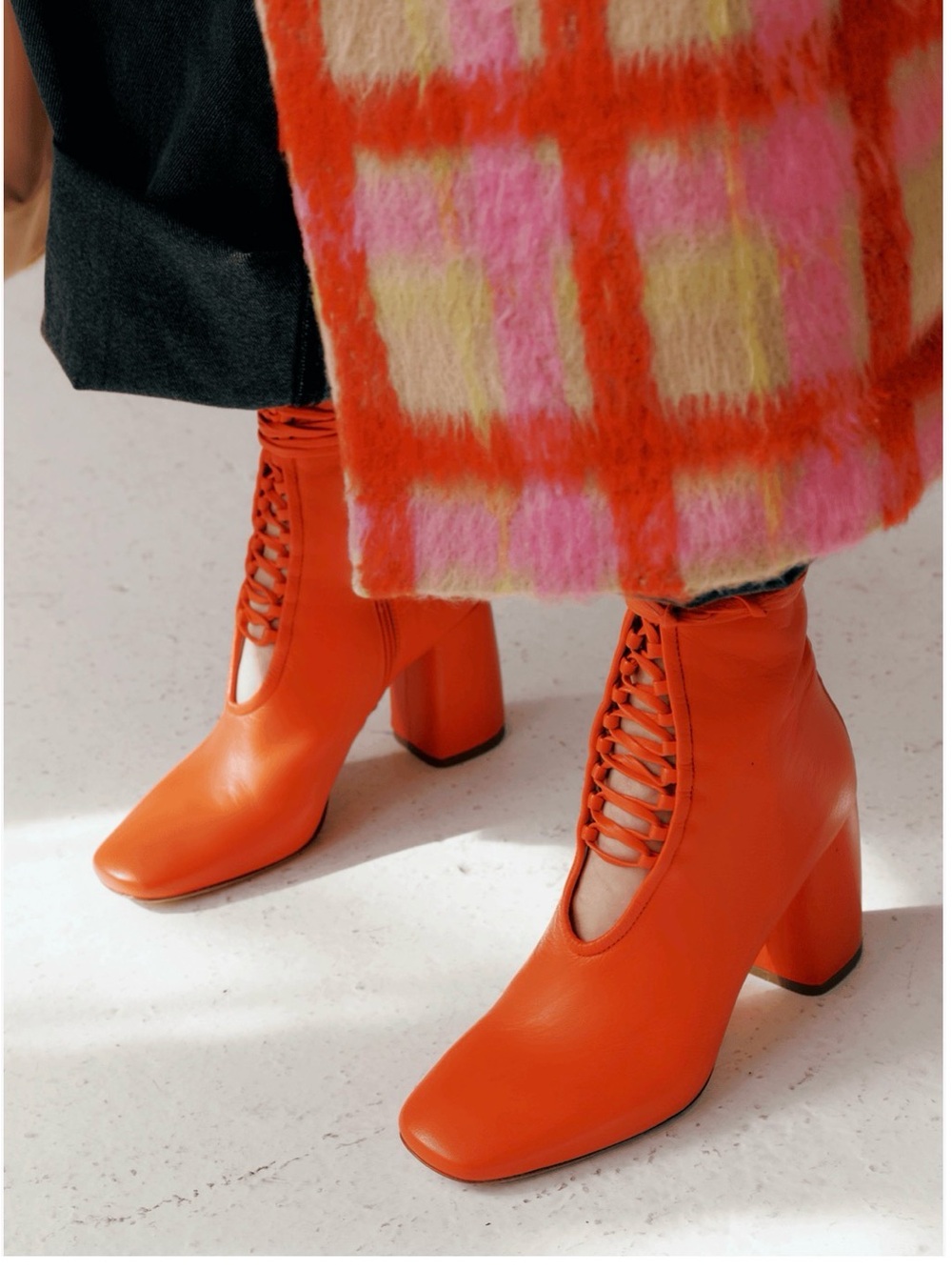 Daniella Shevel Red BellaDonna Leather Ankle Boot